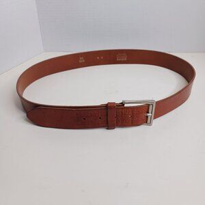 Vintage Milos Brown Leather Men's Belt size 38 Made in Italy